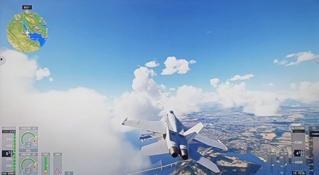 At high speed over Edinburgh